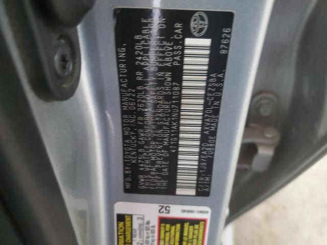 VIN 4T1G11AK1NU711087 2022 Toyota Camry, SE no.12