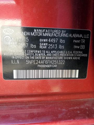2015 HYUNDAI SONATA SE - 5NPE24AF6FH251322
