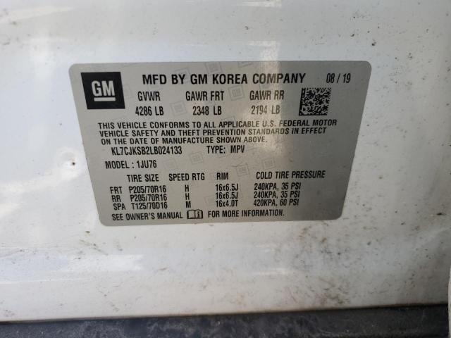 2020 CHEVROLET TRAX LS KL7CJKSB2LB024133