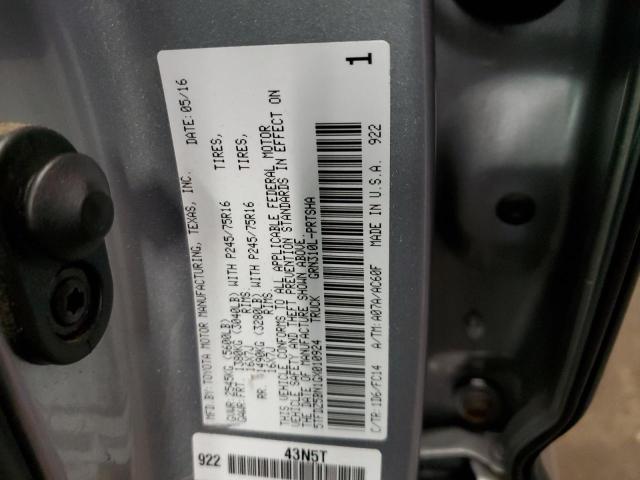 2016 TOYOTA TACOMA DOU - 5TFDZ5BN1GX010924