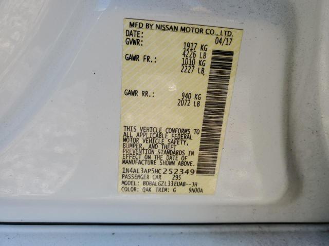 2017 NISSAN ALTIMA 2.5 - 1N4AL3AP5HC252349