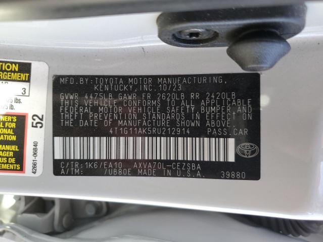 VIN 4T1G11AK5RU212914 2024 TOYOTA CAMRY no.12