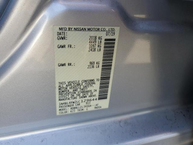 2020 NISSAN ALTIMA PLA - 1N4BL4FW2LC129644