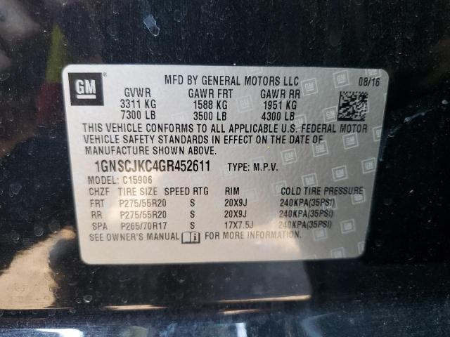2016 CHEVROLET SUBURBAN C - 1GNSCJKC4GR452611