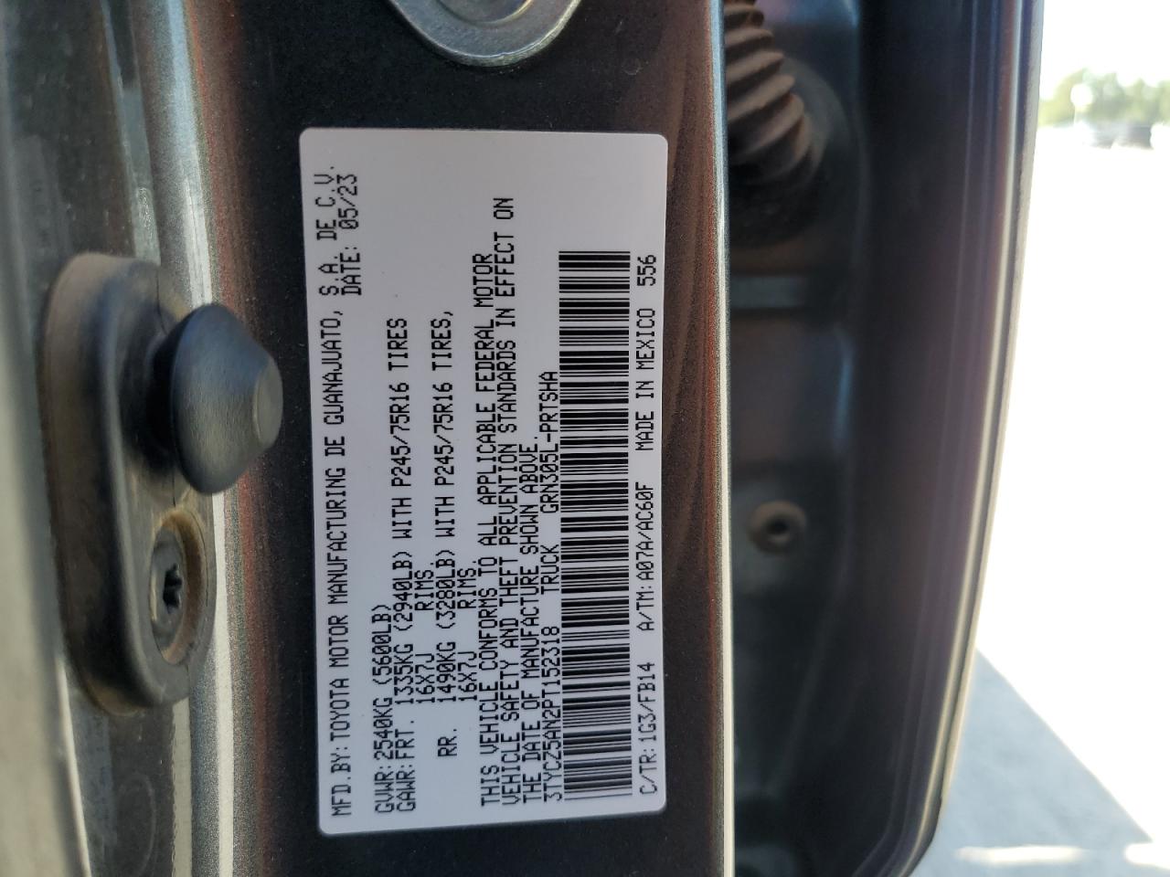 Lot #2886161548 2023 TOYOTA TACOMA DOU