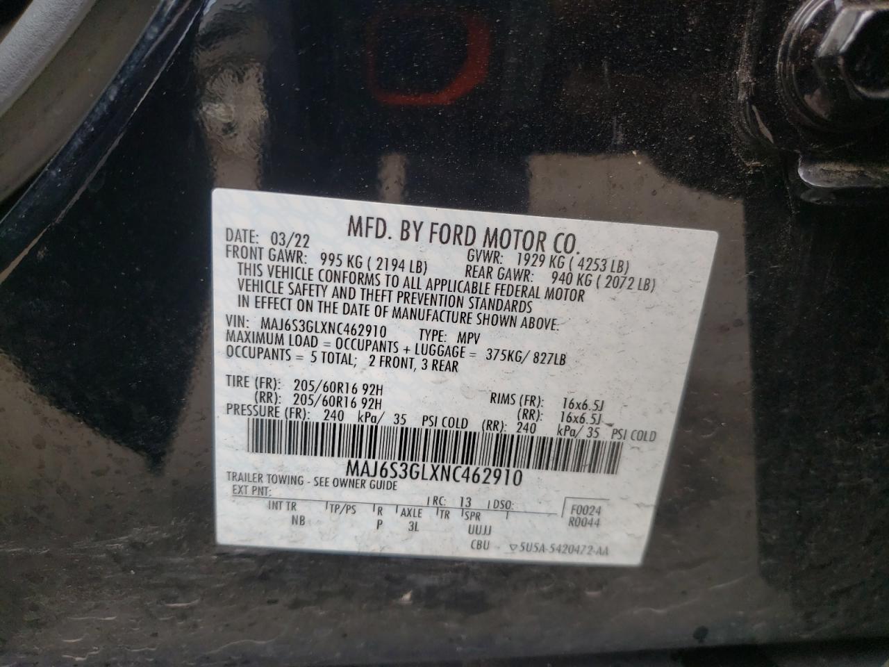 Lot #2974494437 2022 FORD ECOSPORT S