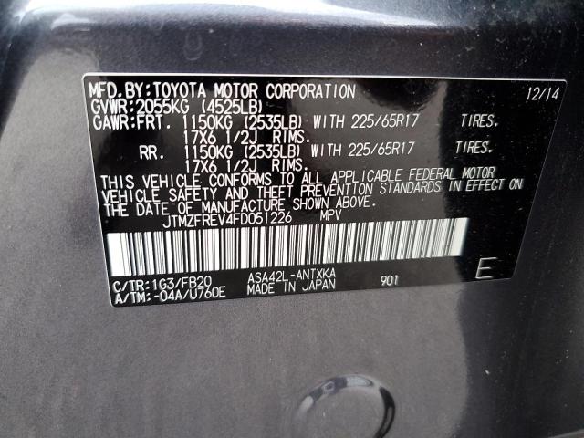 2015 TOYOTA RAV4 LE - JTMZFREV4FD051226