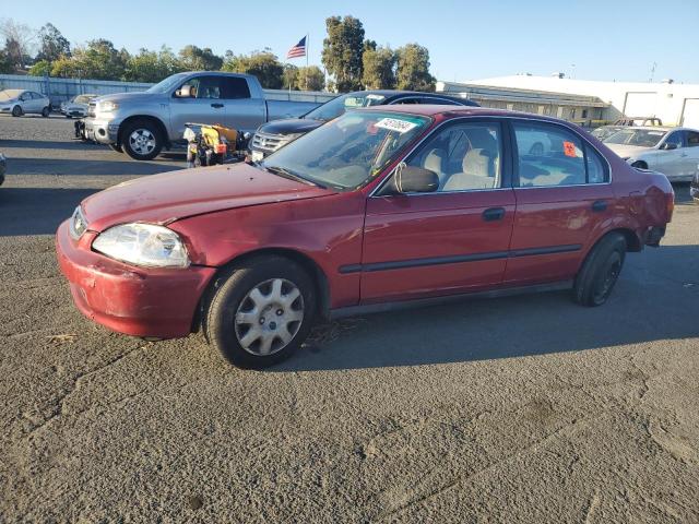 HONDA CIVIC LX 1998 red  gas 1HGEJ6672WL047811 photo #1