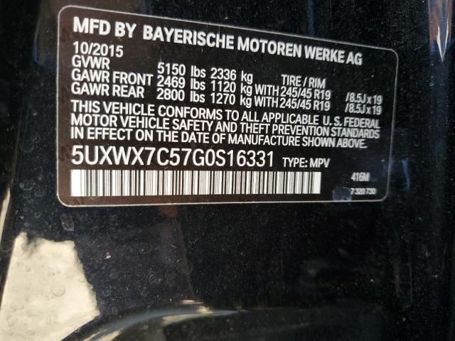 VIN 5UXWX7C57G0S16331 2016 BMW X3 no.13