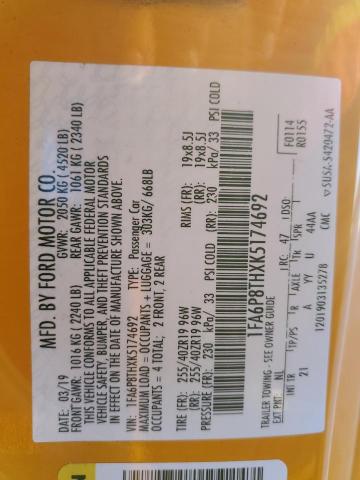 2019 FORD MUSTANG - 1FA6P8THXK5174692