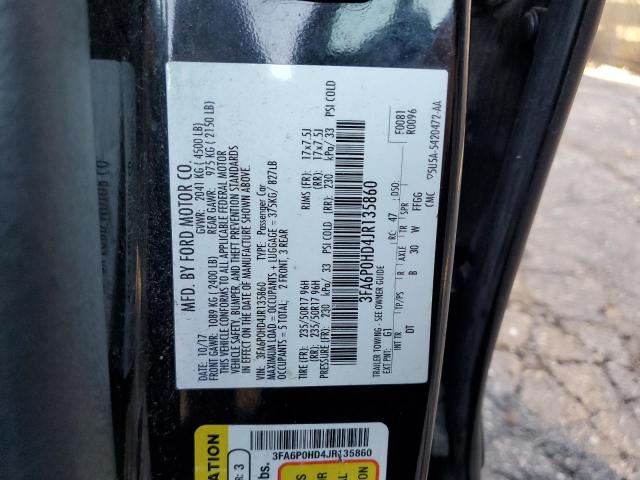 VIN 3FA6P0HD4JR135860 2018 Ford Fusion, SE no.12