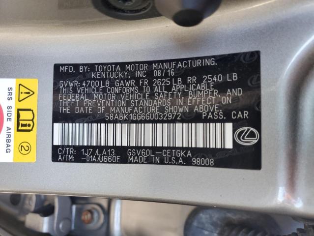2016 LEXUS ES 350 - 58ABK1GG6GU032972