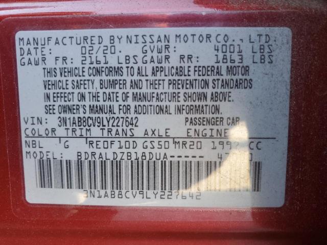 2020 NISSAN SENTRA SV - 3N1AB8CV9LY227642