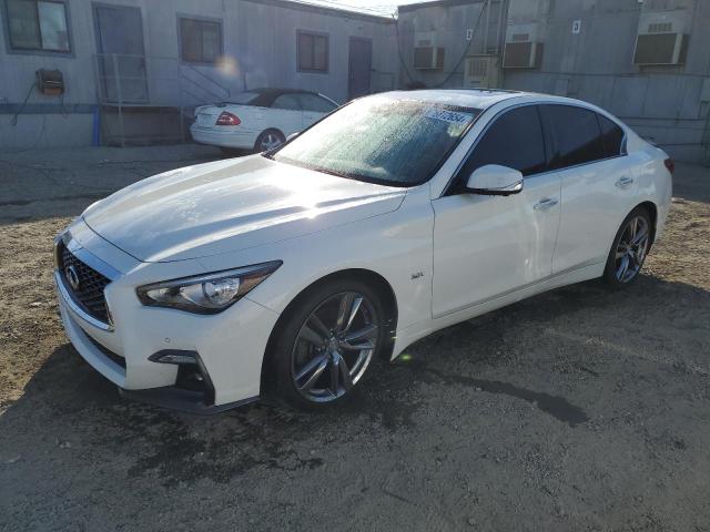 INFINITI Q50 LUXE 2019 white  gas JN1EV7AP6KM542147 photo #1