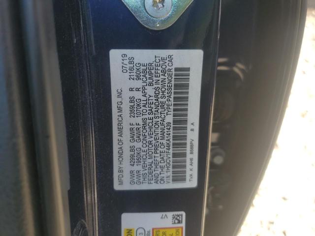 2019 HONDA ACCORD EX - 1HGCV1F44KA141439