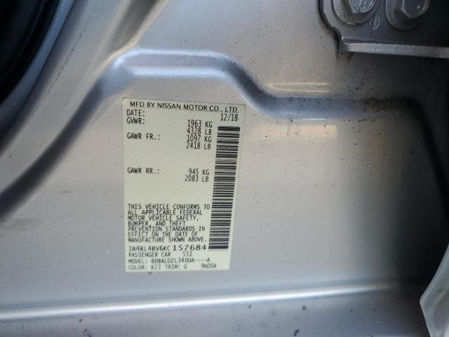 2019 NISSAN ALTIMA S - 1N4BL4BV6KC157684