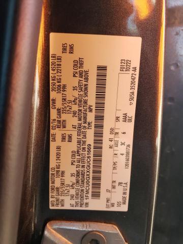2016 FORD ESCAPE SE - 1FMCU0GXXGUC61669