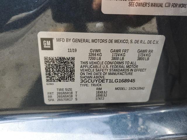 2020 CHEVROLET SILVERADO - 3GCUYDET1LG168945