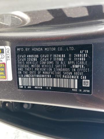 2019 HONDA CLARITY JHMZC5F16KC002203