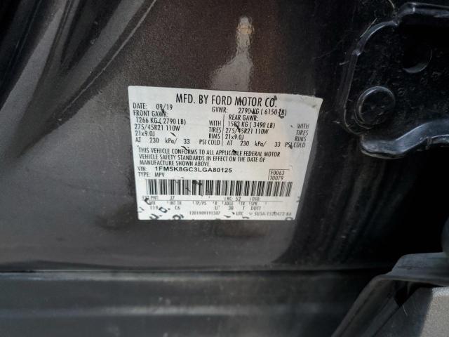 2020 FORD EXPLORER S - 1FM5K8GC3LGA80125