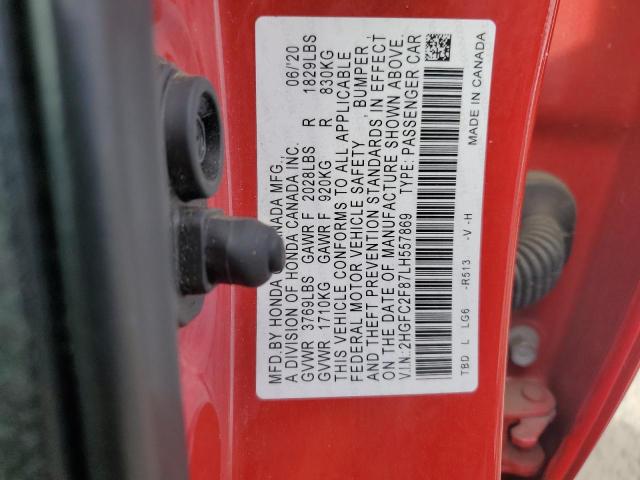 2020 HONDA CIVIC SPOR - 2HGFC2F87LH557869