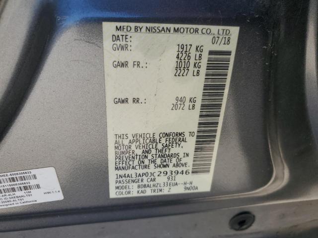 2018 NISSAN ALTIMA 2.5 - 1N4AL3AP0JC293946