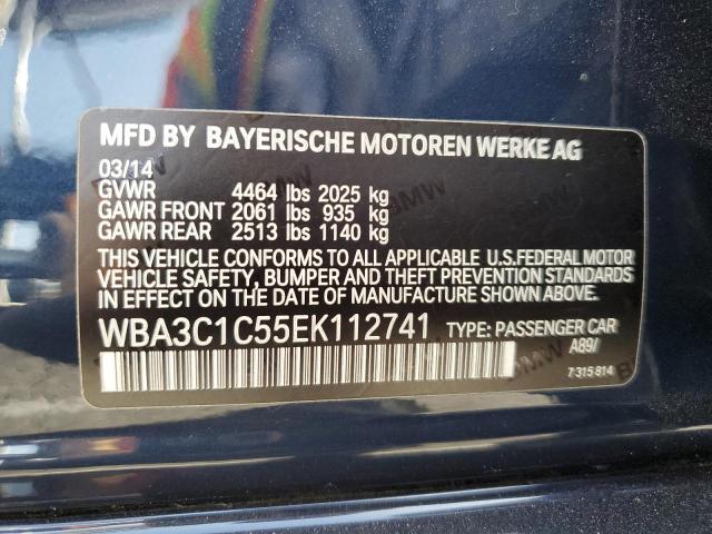 VIN WBA3C1C55EK112741 2014 BMW 3 Series, 328 I Sulev no.12