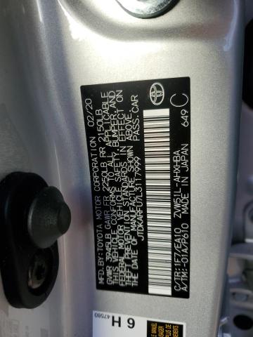 2020 TOYOTA PRIUS L - JTDKARFU7L3117999