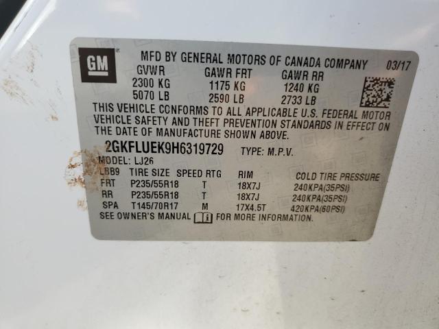 2017 GMC TERRAIN SL - 2GKFLUEK9H6319729
