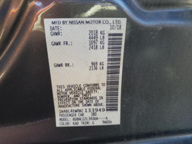 2019 NISSAN ALTIMA SL - 1N4BL4EW0KC133949