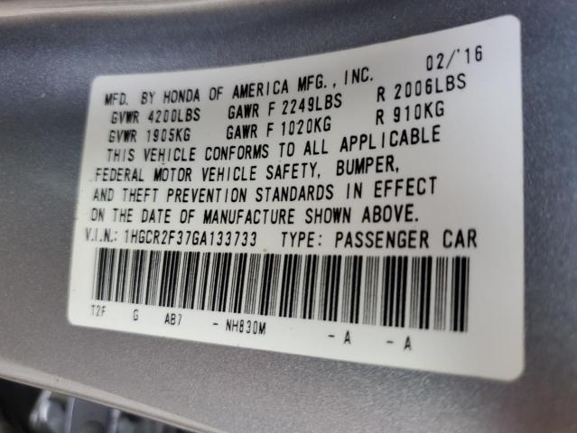 2016 HONDA ACCORD LX - 1HGCR2F37GA133733