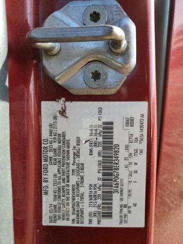 VIN 3FA6P0G78ER349820 2014 Ford Fusion, S no.12