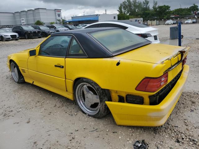 MERCEDES-BENZ 500 SL 1991 yellow roadster gas WDBFA66E5MF015186 photo #3