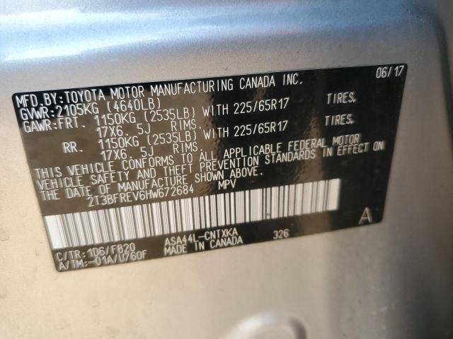 2017 TOYOTA RAV4 LE - 2T3BFREV6HW672684