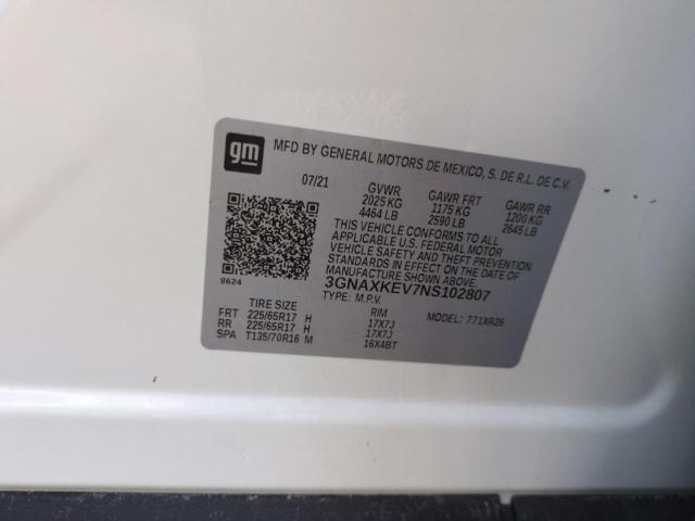 2022 CHEVROLET EQUINOX LT - 3GNAXKEV7NS102807