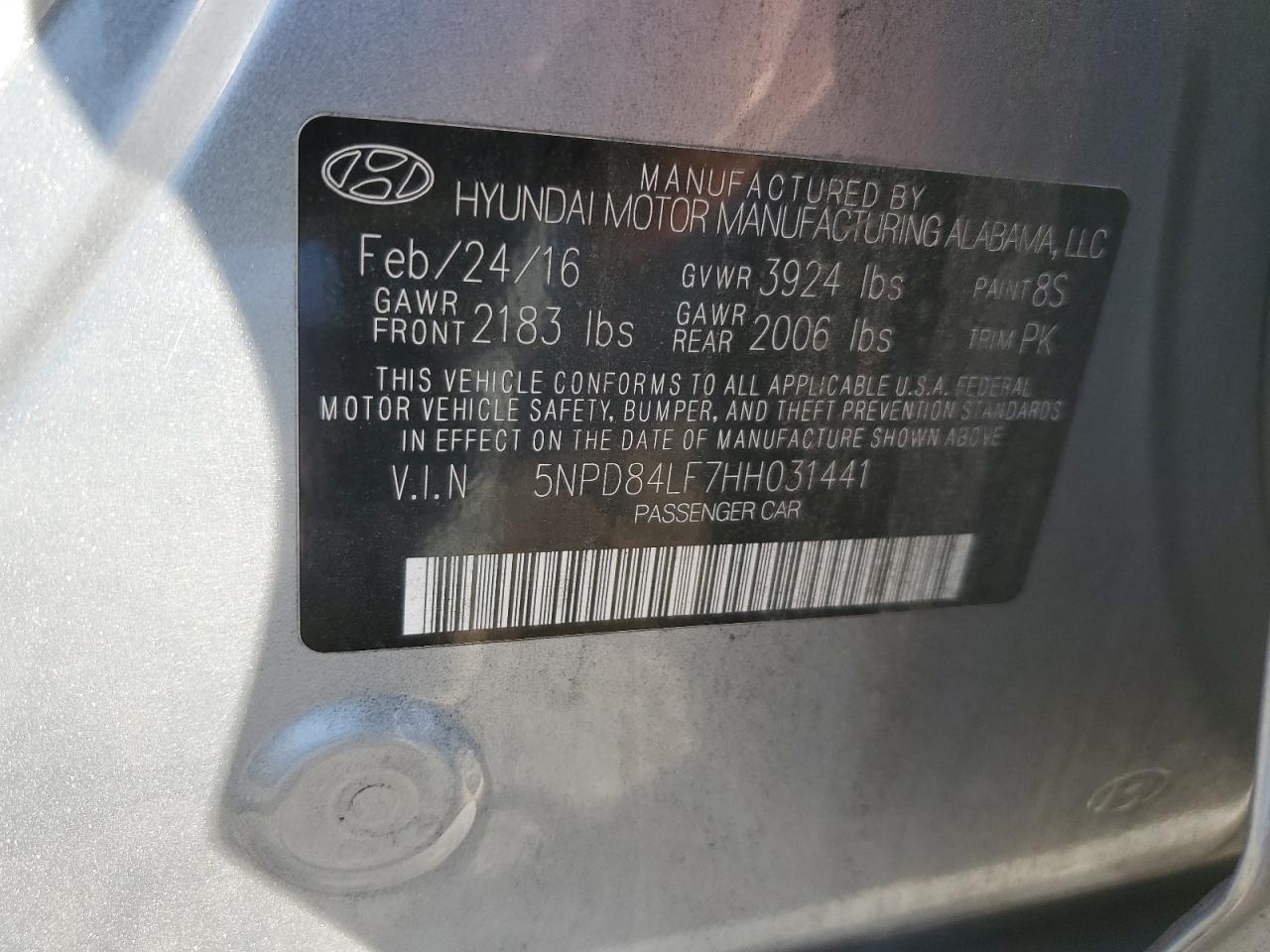 Lot #3028326786 2017 HYUNDAI ELANTRA SE