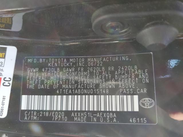2022 TOYOTA AVALON NIG 4T1EA1AB0NU015148