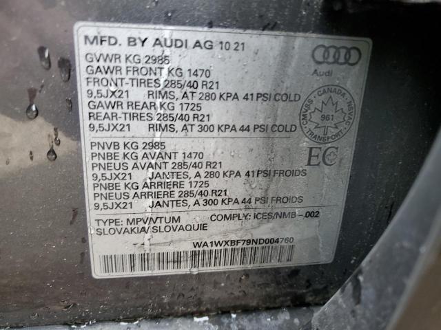 2022 AUDI Q7 TECHNIK WA1WXBF79ND004760