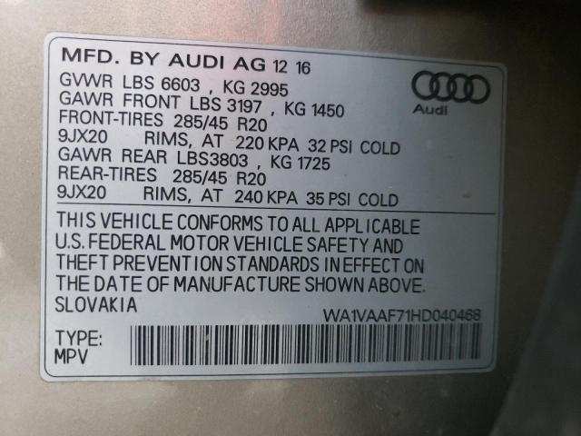 2017 AUDI Q7 PRESTIG - WA1VAAF71HD040468