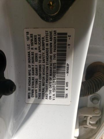 2019 HONDA CIVIC SPOR - 19XFC2F83KE011675