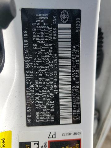 VIN 4T1BF1FKXHU782684 2017 Toyota Camry, LE no.12