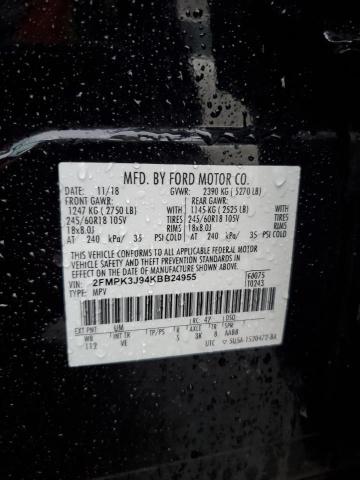 2019 FORD EDGE SEL - 2FMPK3J94KBB24955