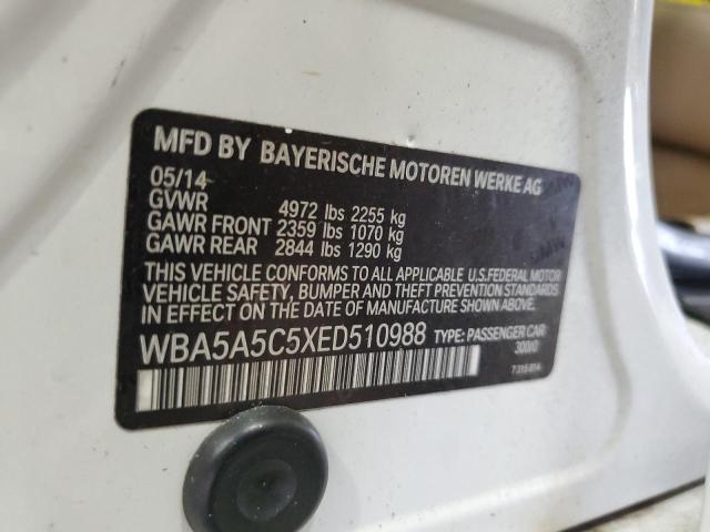 VIN WBA5A5C5XED510988 2014 BMW 5 Series, 528 I no.12