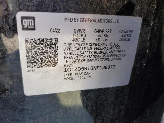 2022 CHEVROLET MALIBU LT - 1G1ZD5ST0NF146377