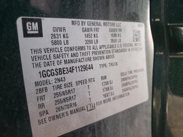 2015 CHEVROLET COLORADO L - 1GCGSBE34F1129644