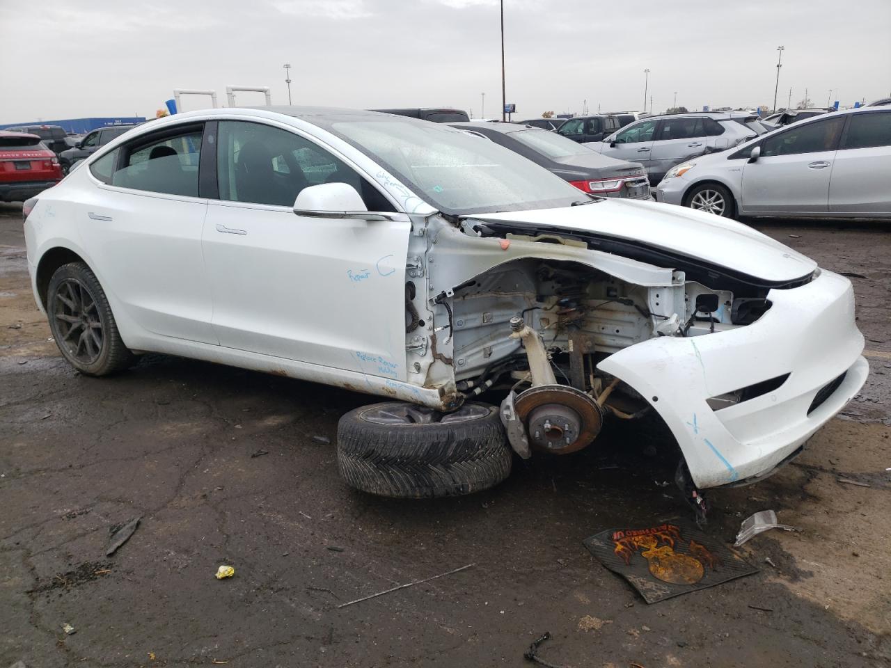 Lot #2969934989 2020 TESLA MODEL 3