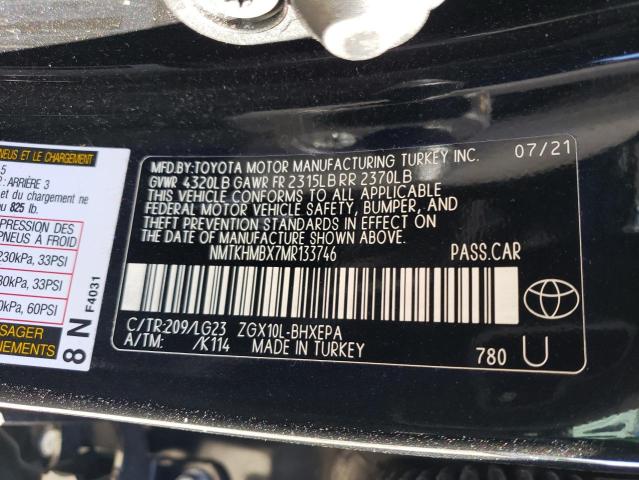 2021 TOYOTA C-HR XLE - NMTKHMBX7MR133746