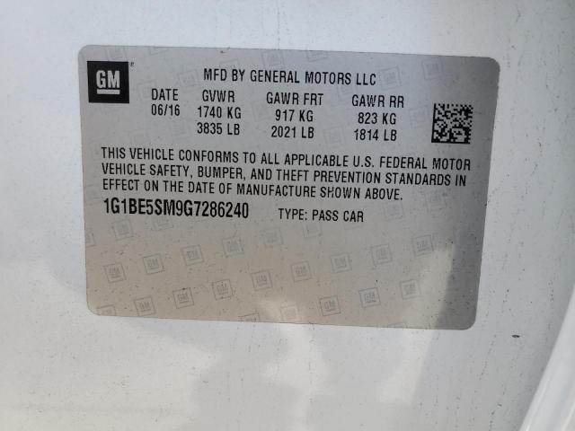 2016 CHEVROLET CRUZE LT - 1G1BE5SM9G7286240
