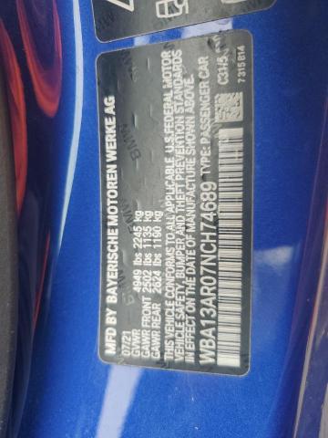 2022 BMW M440XI WBA13AR07NCH74689