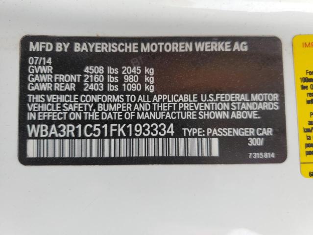 VIN WBA3R1C51FK193334 2015 BMW 4 SERIES no.12